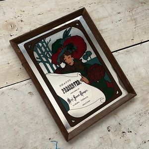 Vintage Beauty Preserver Mirror Art Print Art Nouveau Style